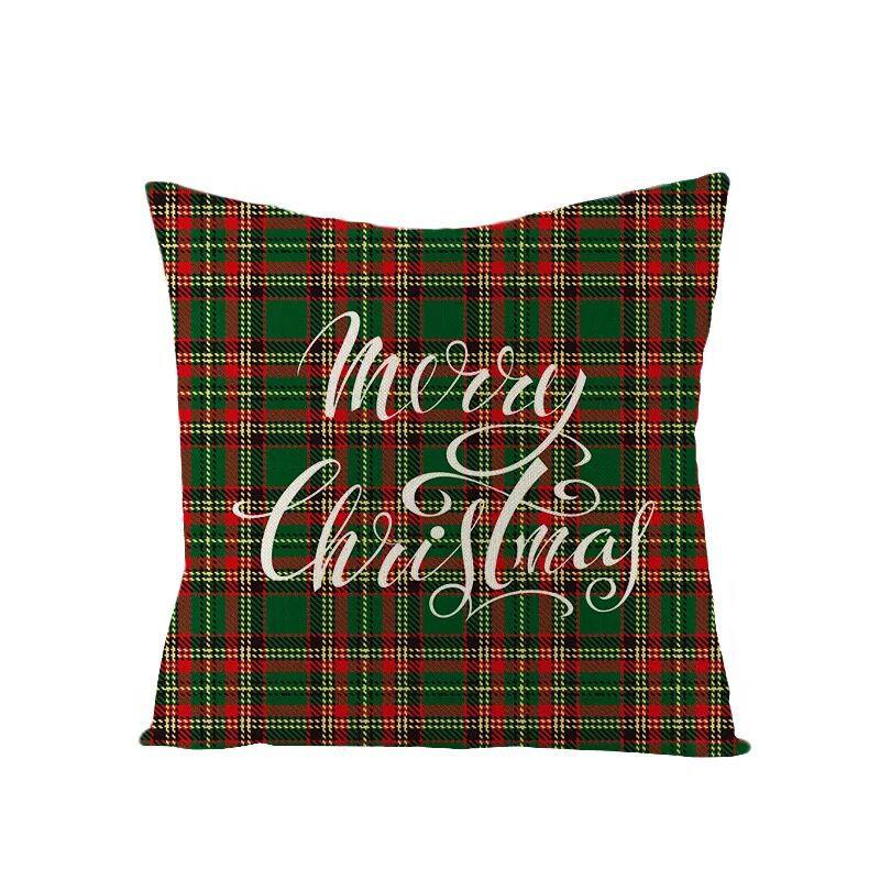 Linen Christmas Pillowcase Home Christmas Sofa Pillowcase Christmas