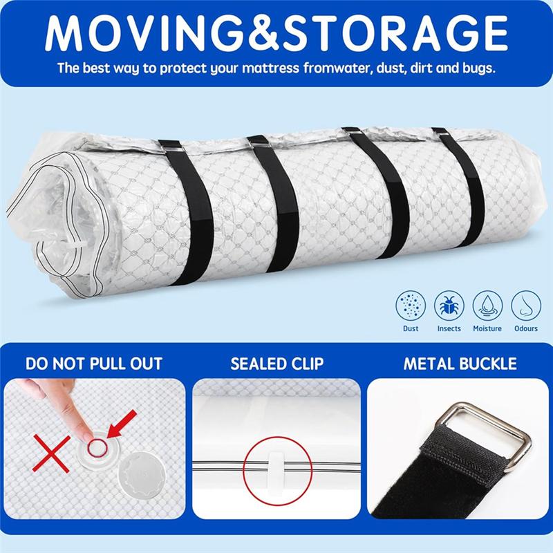 M-Modern-Vacuum Storage Bag TWIN/TWIN XL Mattress Bags For Moving Vacuum Seal Compression Bag For Moving, Transport, Storage L