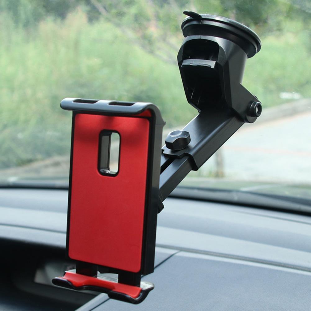 Universal Car Phone Holder 270 Rotation Suction Mount Color Windscreen GPS Car Stand Red Dashboard Navigation Cradle S0Z0