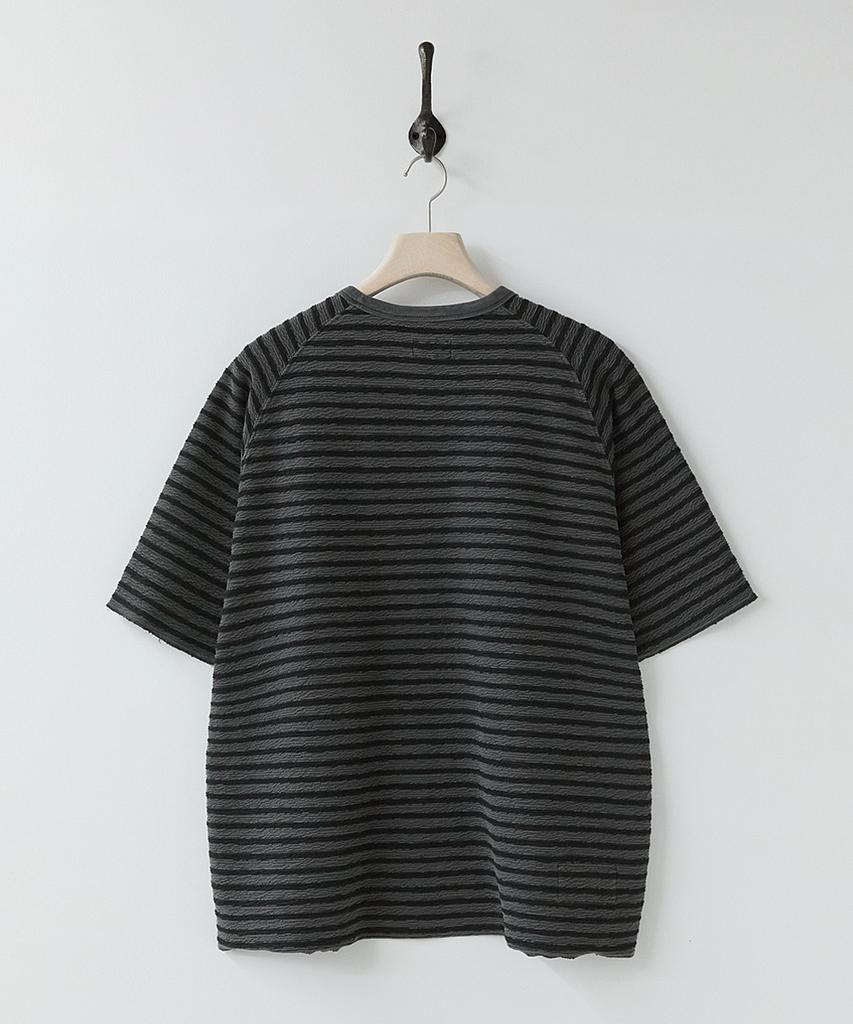 Leopeusaideu Dyed Stripe Half Sleeve Charcoal