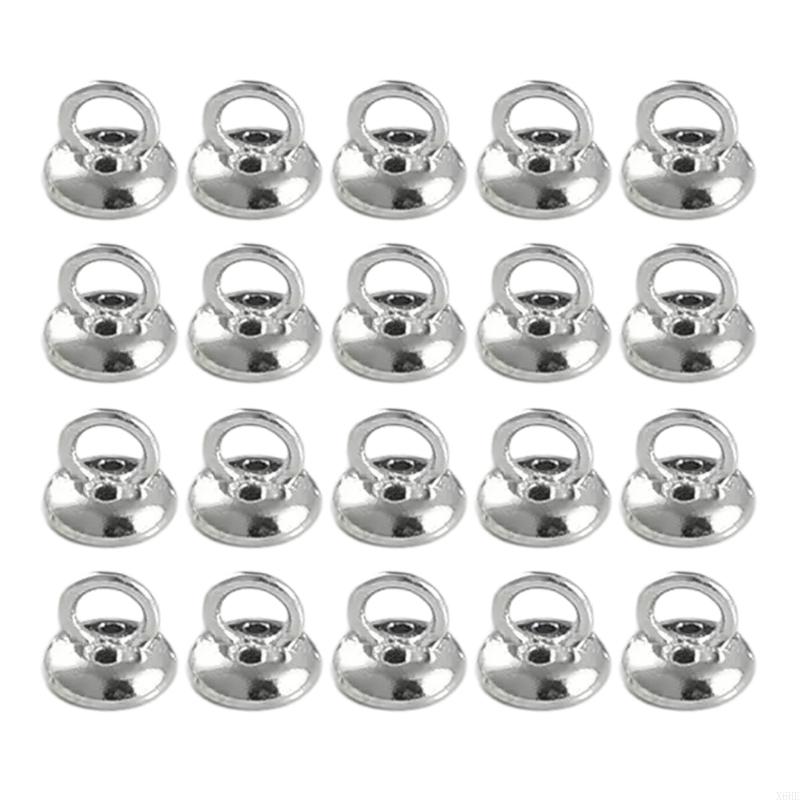 

4/6MM 18K Gold Plated Brass Pearl Bracelet Ends Connector,Beads End Tips,Jewelry End Caps,For DIY Jewelry Making Accessories 4mm срібний
