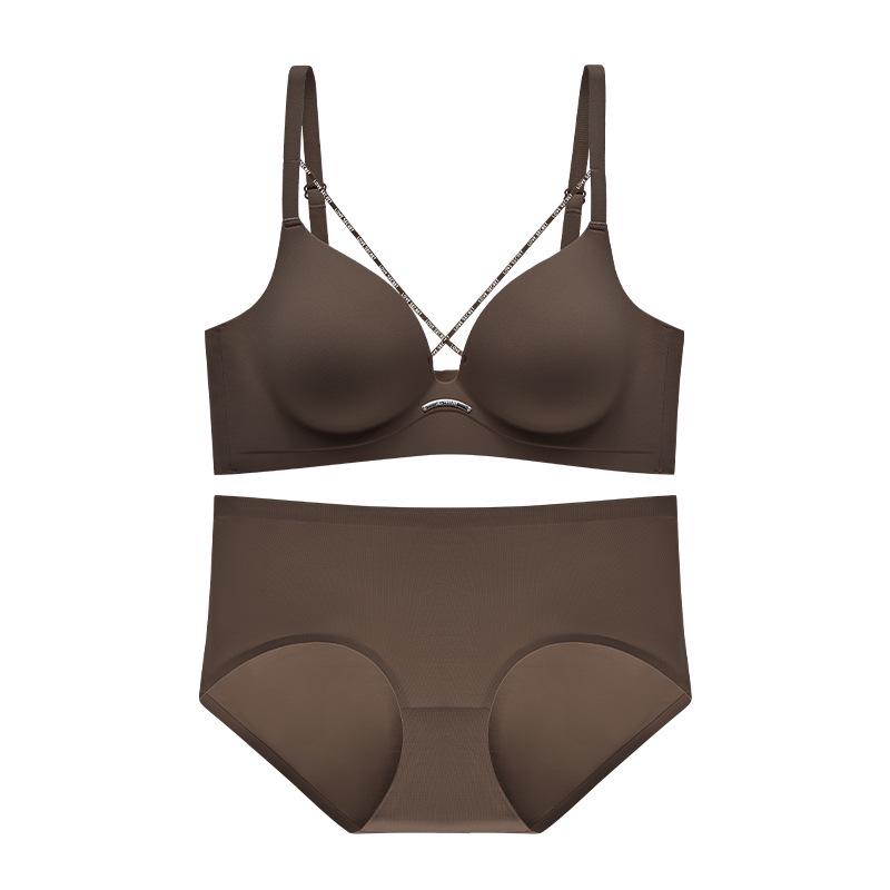 Leopard Print Wire-Free Push-Up Bra with Anti-Sagging Side Support