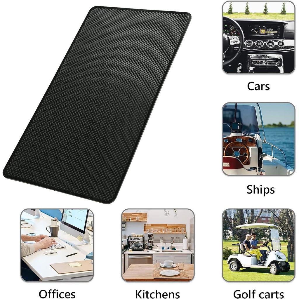 Pack of 2 Non-Slip Mat for Car Dashboard Non-Slip Pads Silicone Fixing Cushion Used for Car Decorations, Glasses, Mobile Phones