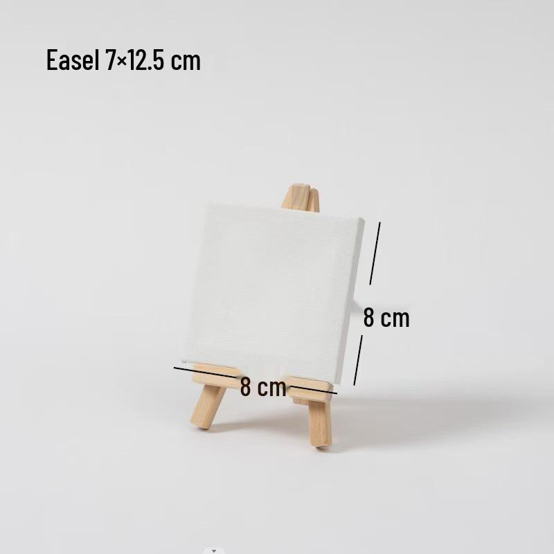 

Folding Wooden Desktop Mini Easel Display Stand and Canvas Set for Art Supplies and Sketching