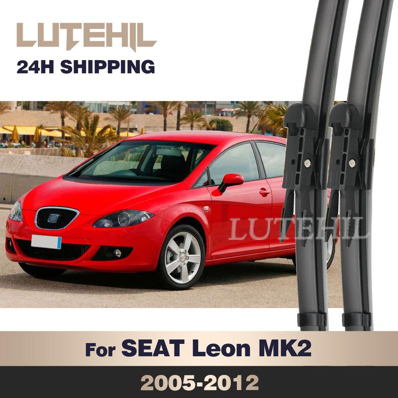 For Seat Leon MK2 2005-2012 2006 2007 2008 2009 2010 2011 Wiper Front Wiper Blades Windshield Windscreen Window Brush 26"+26"