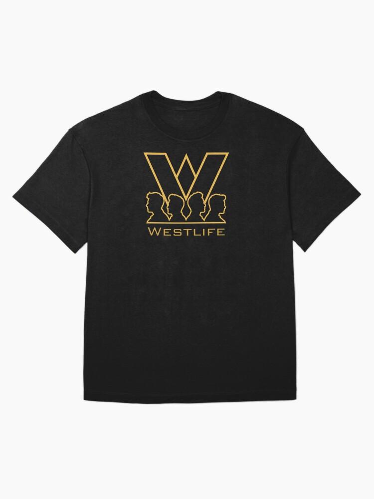 Westlife Westlife Minimalist Silhouette Logo Shirt | Vintage Boyband Fan Graphic Design Oversized T-Shirt