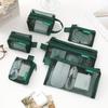 6Pcs/Set Transparent Mesh Storage Pouch Makeup Toiletry Bag Travel Organizer Cable Coin Key Earphone Charger Card Holder