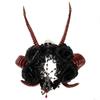 Horn Handmade Animal Gothic Headbands Dark Lace Hair Hoop for Live Shows