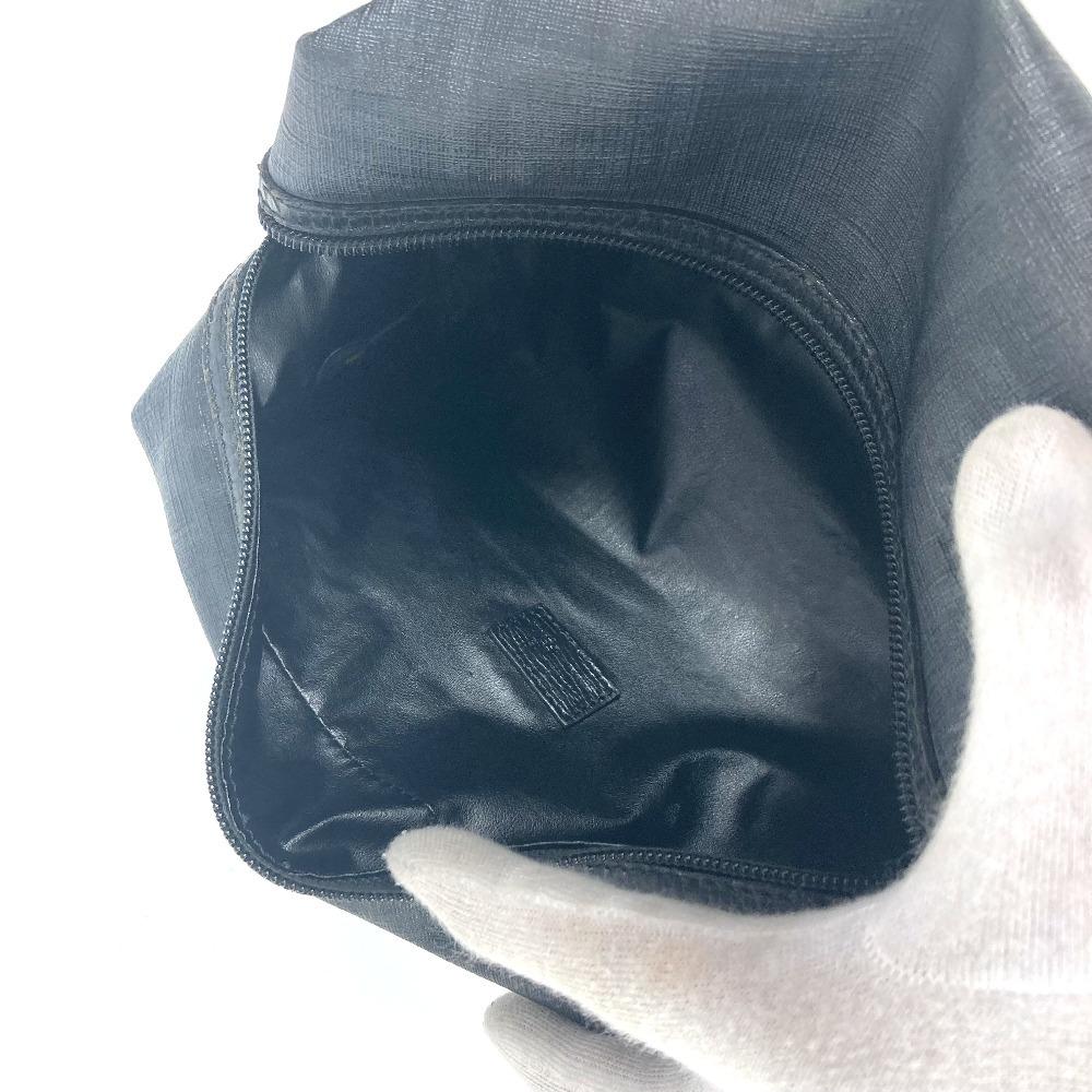 FENDI Zucca logo bag pouch Cluch Bag  PVC Black
