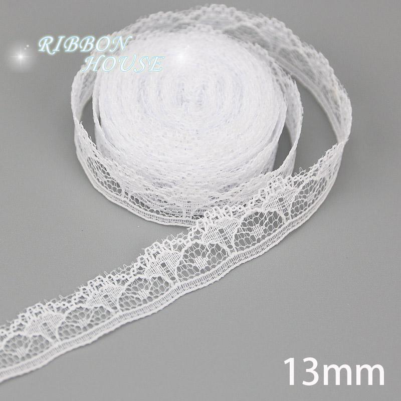 (5 yards/roll) white lace fabric Webbing Decoration packing Material roll wholesale