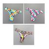 3 Pcs Leopard G String Womens Printed Thongs Ice Silk Seamless One Piece Ladies Sexy G-string Underwear Plus Size