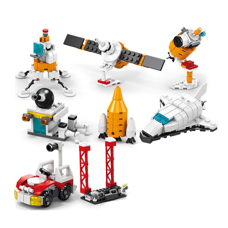 Children Space Shuttle Aviation Manned Rocket Construction Blocks Astronaut Figure City Aerospace Model Lele Constructor Bricks Playthings