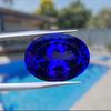 Huge Size Deep Blue Top Color Eye Clean Tanzanite Gemstone, Loose Oval Cut Gemstone.