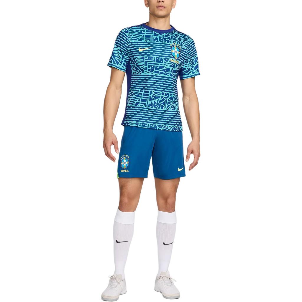 Nike Brasilien Akademie Pro Herren Nike Dri-FIT Fußball Pre-Match Kurzarm Oberteil FJ2723-445