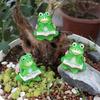 Pack of 3 Small Frogs Statues Ornaments for Indoor and Outdoor Use as Pot Lifters and Decorative Planter Risers Feet