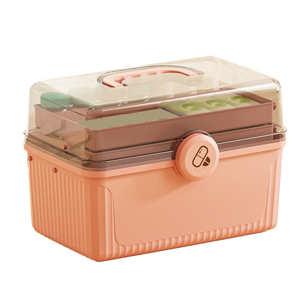 3-lagige Medikamenten-Aufbewahrungsbox, große Kapazität, wasserdicht, stoßfest, tragbare Medikamentenbox für zu Hause