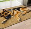 Fun German Shepherd Rest Printed Door Mat Non Slip Bedroom Kitchen Dining Room Soft and Practical Festival Decoration Door Mat