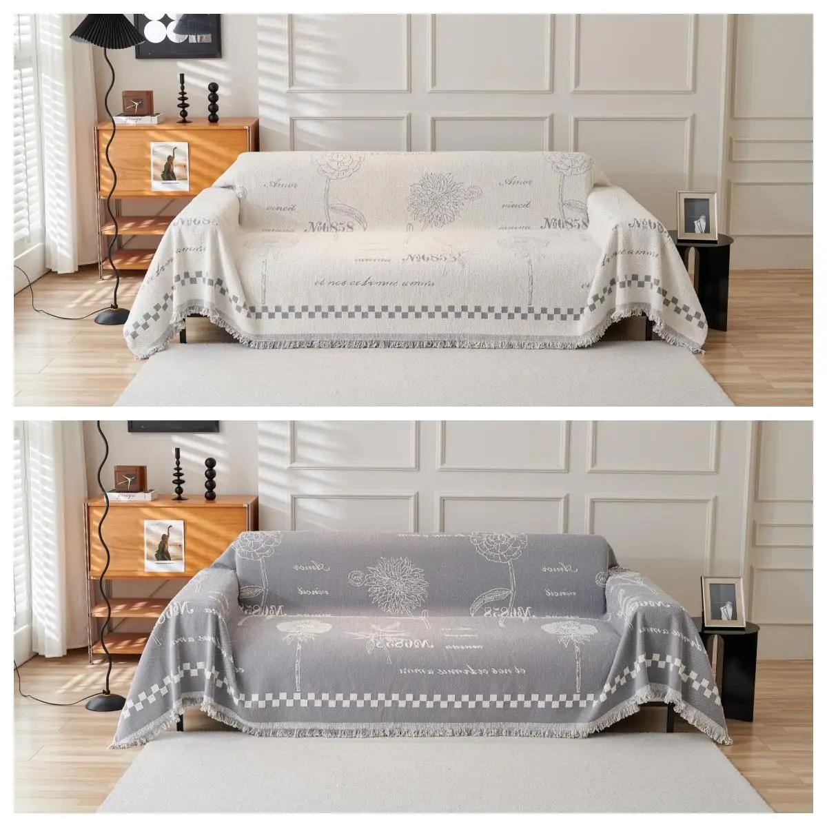 

1 шт. универсальная подушка для дивана на все времена года, осенне-зимнее нескользящее одеяло с защитой от царапин кошек, чехлы для диванов в минималистском стиле 1seater 180x130cm серый