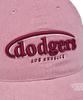 Emelbi Vintage Damaged Curve Logo Unstructured Ball Cap La (Pink)