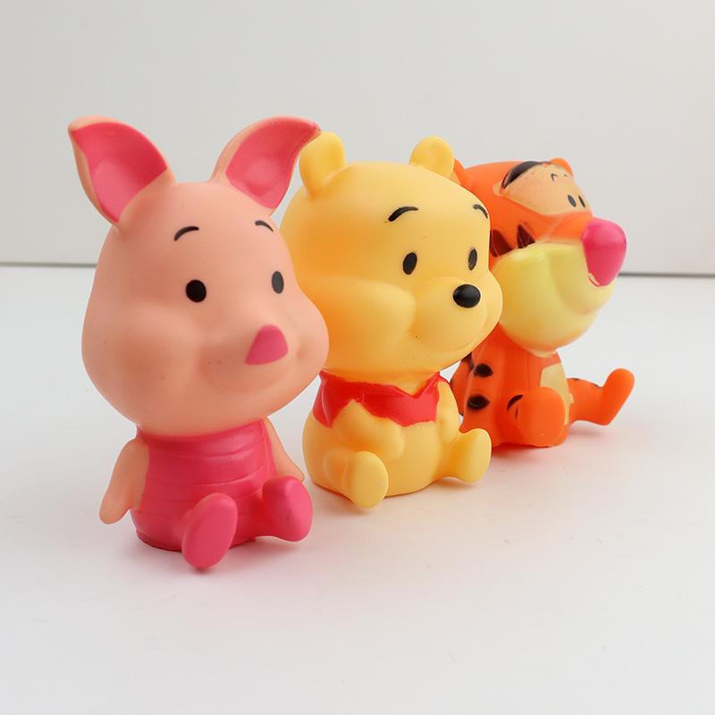 Kawaii Figures Set Winnie Piglet Tigger 3pcs Anime Figures Toys For Girl Cute Movies & Tv Winnie The Pooh Pvc Doll Gift