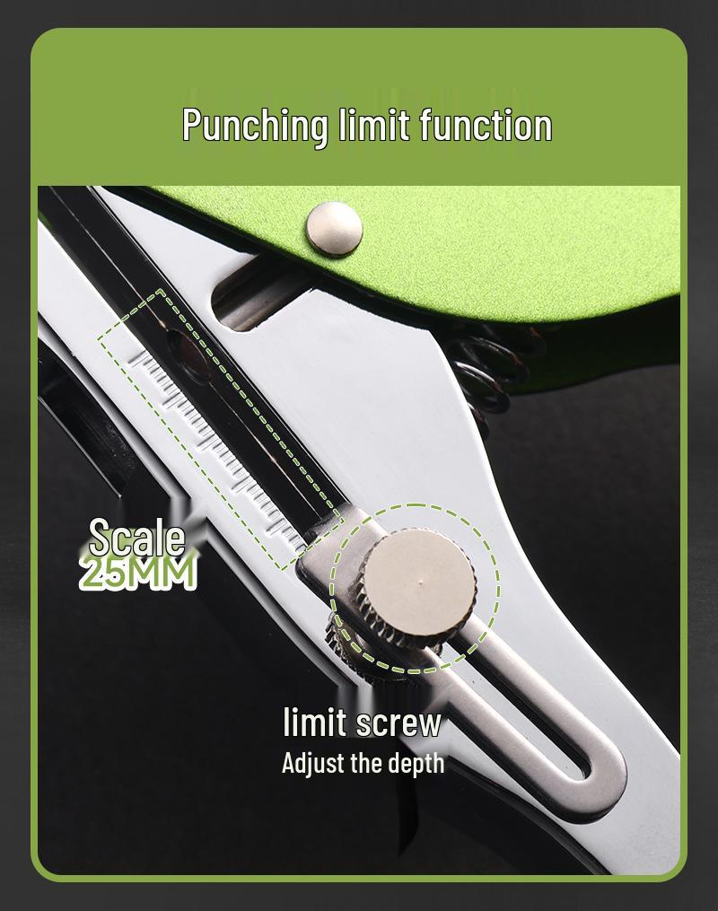Heavy-Duty 3-10mm Loose Leaf Single Hole Punch Pliers for PVC and Paper
