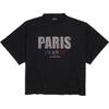 Balenciaga Paris Strass Cropped Oversized T Shirt 818431TRVL51000