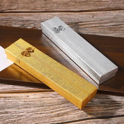 Rectangle Jewelry Packaging Box with Lid Bow Valentine's Day Bridesmaid Wedding Birthday Gift Box Necklace Bracelet Wrapping Box