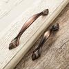 Red Bronze Handle Kitchen Door Knob Cabinet Drawer Closet Antique Shabby Chic Handles Dresser Knobs Furniture pulls