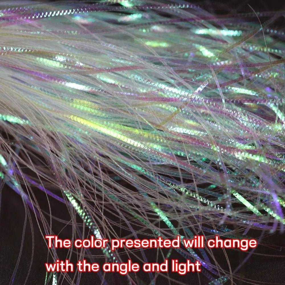 Simulates Tying Flash Tinsel Fish Scale Gliss Glow Strands Corrugated Flash Strands  Saltwater