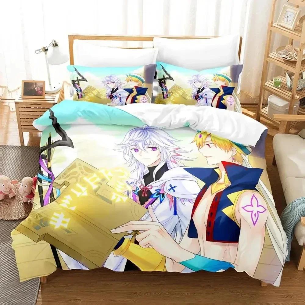 Fate Grand Order Merlin Sängklädesset Påslakan Sängset Täcke Örngott Täcke king Queen Size Pojkar Vuxen