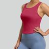 Summer New Yoga Vest for Women All In One Fixed Round Neck Running Casual Tight Sports Vest Female