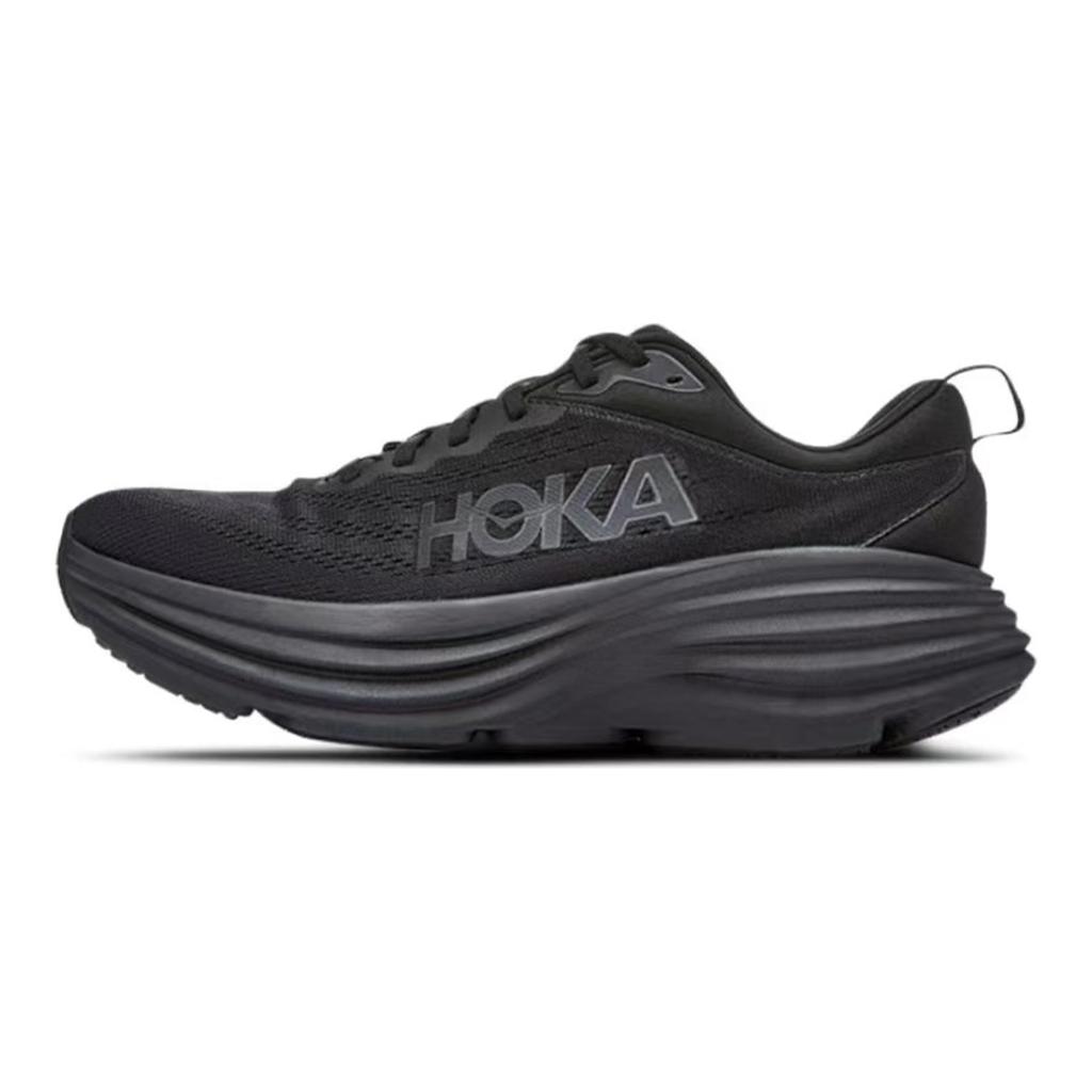 HOKA One One Bondi 8 Low Top Running Shoes Men's Blue Red 1123202-BBLC(Team80-)
