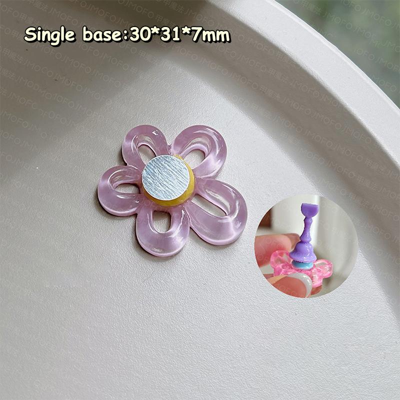 Flowers Nail Stand For Press On Nails Acrylic Shower Shelves Nail Display Magnetic Holder Manicure Organizer Tools