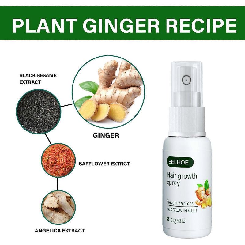 20ml Ginger Spray Regrowth Ginger Spray Fast Hair Growth Fluid Anti Loss Treatment Ginger Essence Prevent Hair Loss Regrowth Ginger Spray