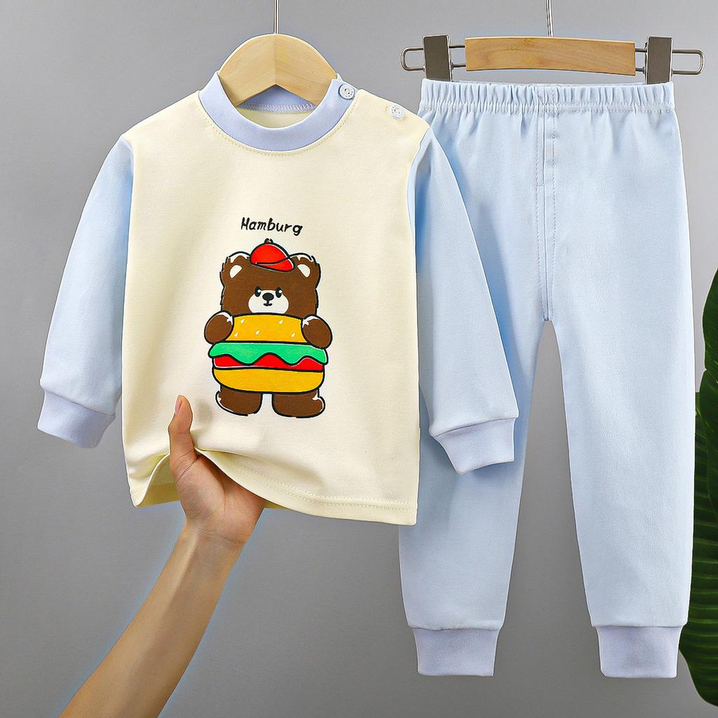 Children's Underwear Sets - Long-sleeved And Long-pants Sets For Boys, Girls' Pure Cotton Pajama Sets In 2-piece Sets