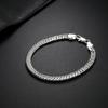 New   Copper 18K Gold charms 6MM Geometry Chain Bracelets for Women Men Fashion Wedding party Gifts Fine Jewelry
