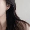 Gold Zircon Hoop Earrings - Elegant, Luxurious, and Exquisitely Simple French Design