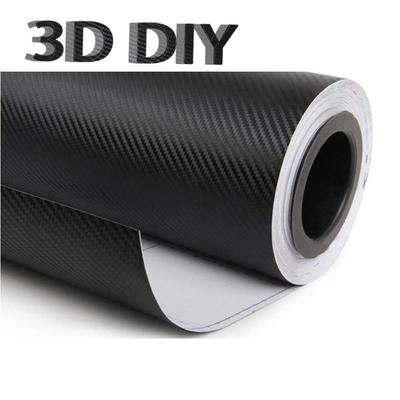 3D Carbon Sheet, Black Carbon Fiber Vinyl, Car Wrap Film, DIY, Interior Sticker, Heat