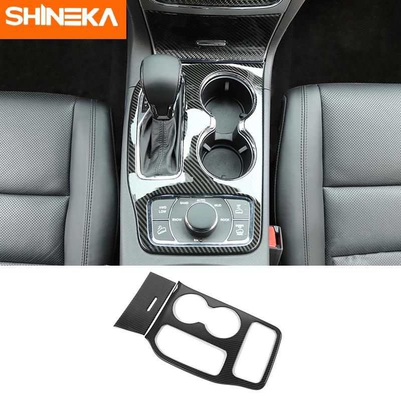SHINEKA Carbon Fiber Stickers For Jeep Grand Cherokee Car Interior Decoration Cover Accessories For Jeep Grand Cherokee