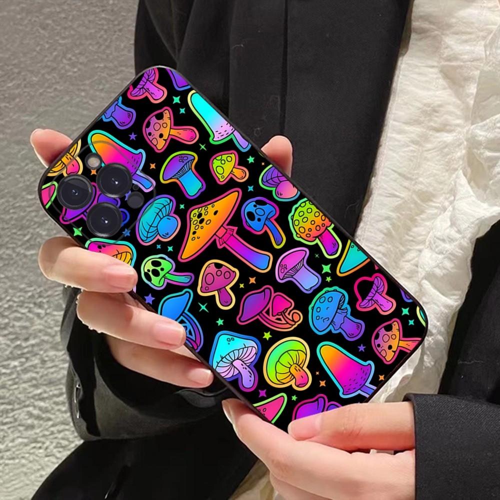 Mushroom Phone Case For iPhone 15 14 11 12 13 Mini Pro XS Max Cover 6 7 8 Plus X XR SE 2020 Funda Shell