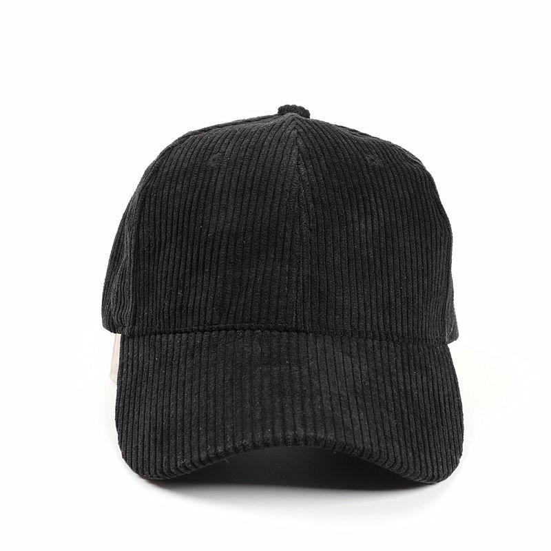 Baseball Cap Corduroy Hat Adjustable Curved Visor Vintage Solid Plain Men Women Casual Caps GZW