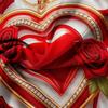 3pcs Valentine'S Day Bedding Set Romantic Heart Shaped Rose Pattern couple Duvet Cover Set Queen King Size Gifts for Lover