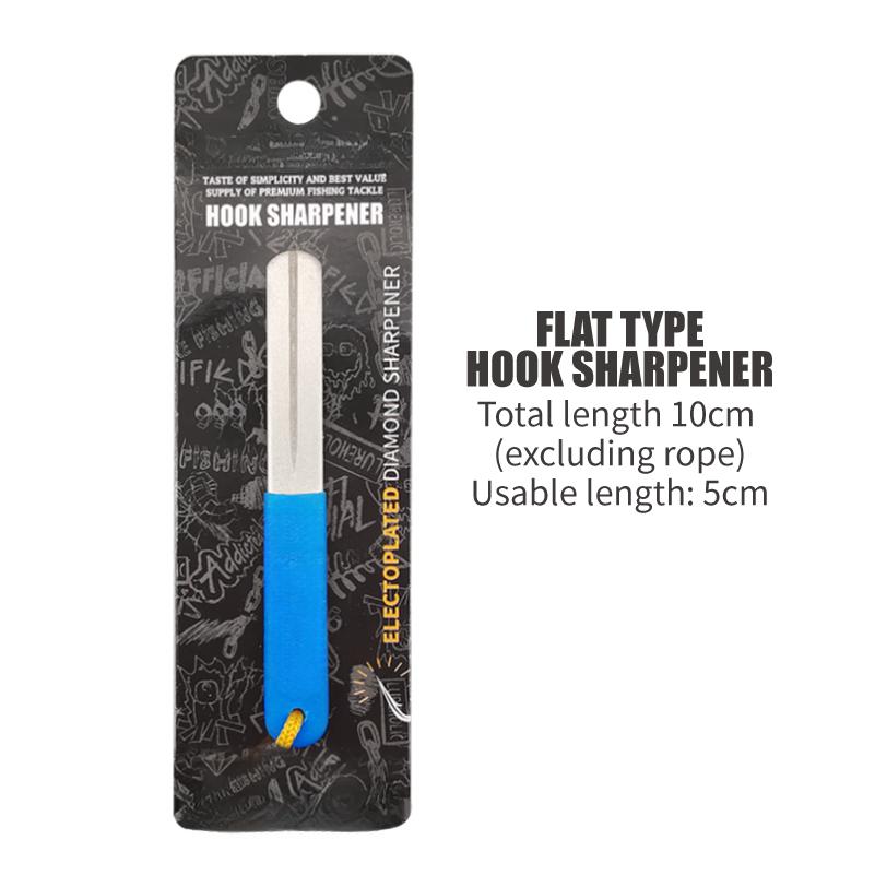Ostrzałka do haczyków wędkarskich, galwanizowana diamentowa temperówka, w stylu długopisu i płaskiego typu, mini, lekka, haczyki na robaki, haczyki potrójne