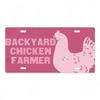 Vintage Metal Chicken Licenses Plate Signs Decor Plaque Metal Decoration for Hen House Door Farmhouse