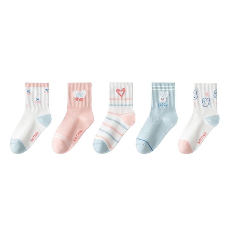 Spring/Summer Lightweight Middle-Length Boys Letter-Design Athletic Stockings for Children - Summer Mesh Mid-Calf Stockings 1-3 Y