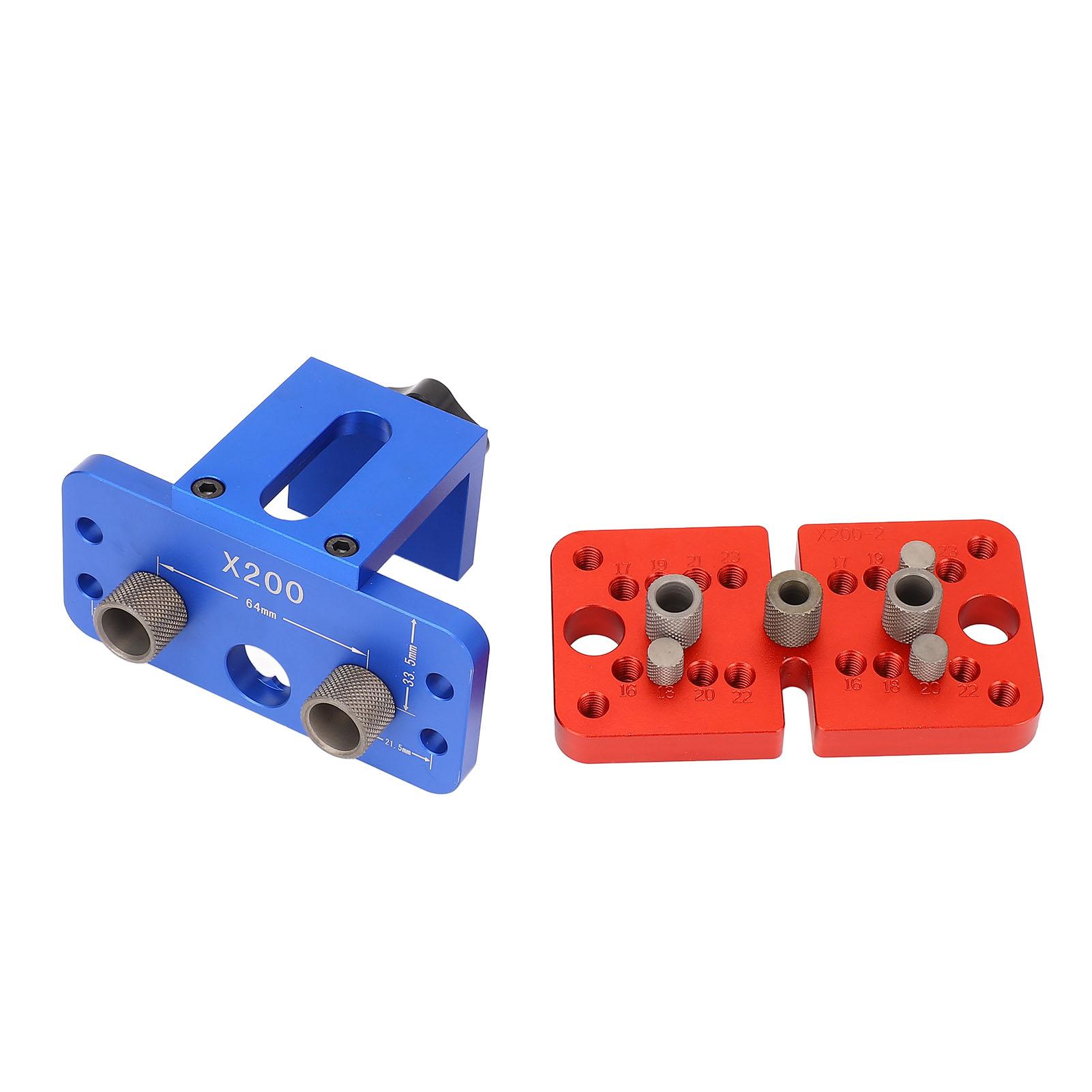 

Инструмент для пробивки отверстий 3 в 1 Деревообрабатывающий дюбельный кондуктор Локатор Направляющая для сверления Пробойник Набор для изготовления домашней мебели