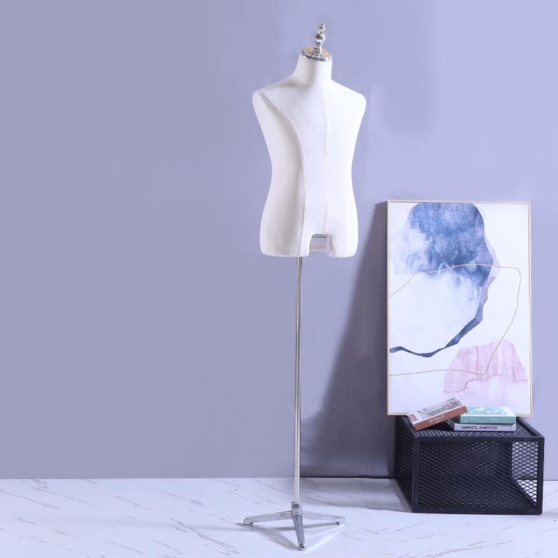 

Манекен мужской торс, обтянутый тканью, с регулируемой телескопической стойкой для демонстрации одежды Standard