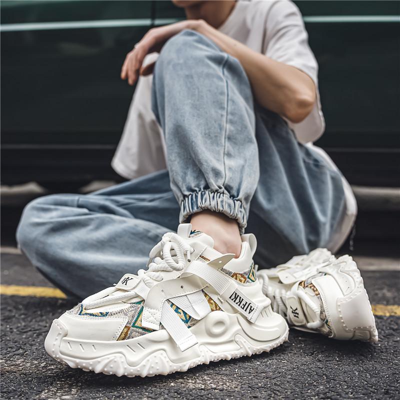 Adidași Casual Noi cu Top Înalt 2024 Bărbați Pantofi Fashion Streetwear Adidași de Designer Stil Coreean Pentru Bărbați Adidași Sport cu Platformă