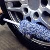 Microfiber Car Wash Brush Cleaning Gloves Plastic Handle Wheel Brush Double-Side Absorbent Clean Glove Car Washing Tool