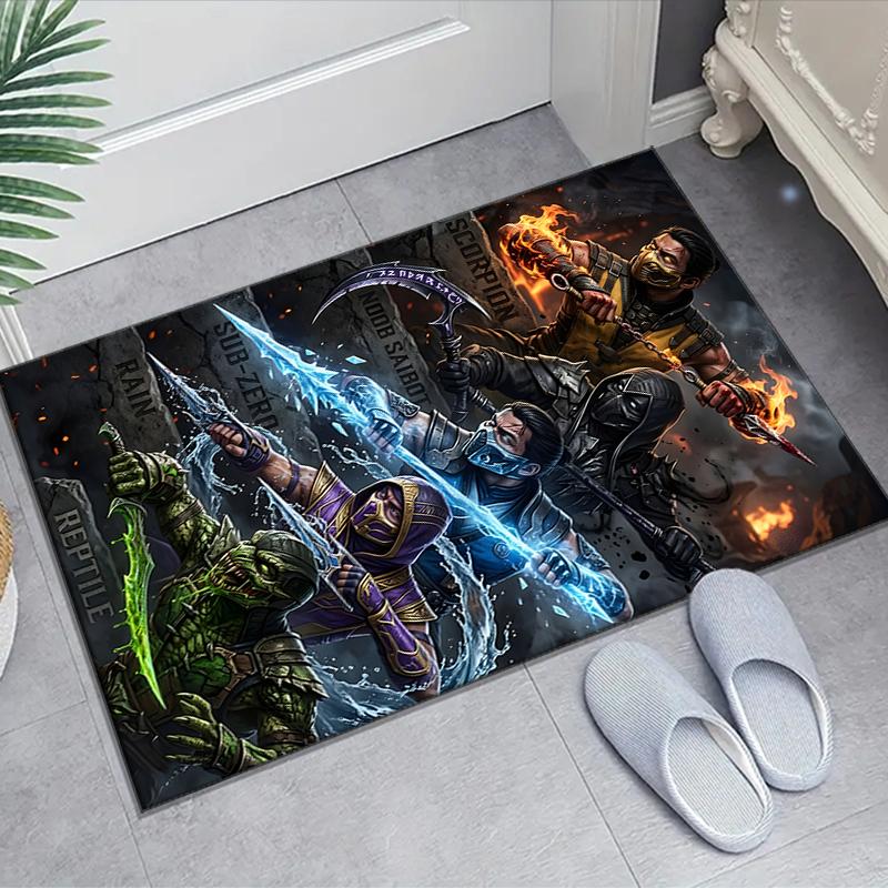 1pc Mortal Kombat3 Design Area Rug - Non-Slip, Soft & Cozy Floor Mat for Living Room, Bedroom, Office - Indoor/Outdoor Decorative Carpet